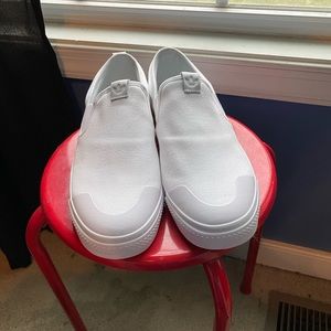 White Adidas Slip-On Shoes
